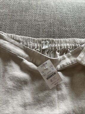 New jcrew factory linen midi tie skirt
